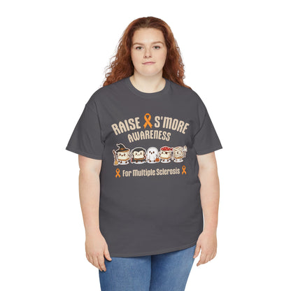Cute Raise Awareness S'More  Adult Unisex Cotton T-Shirt- Multiple Sclerosis Support Shirt, S'More Fun for a Cause, Gift for Awareness Events